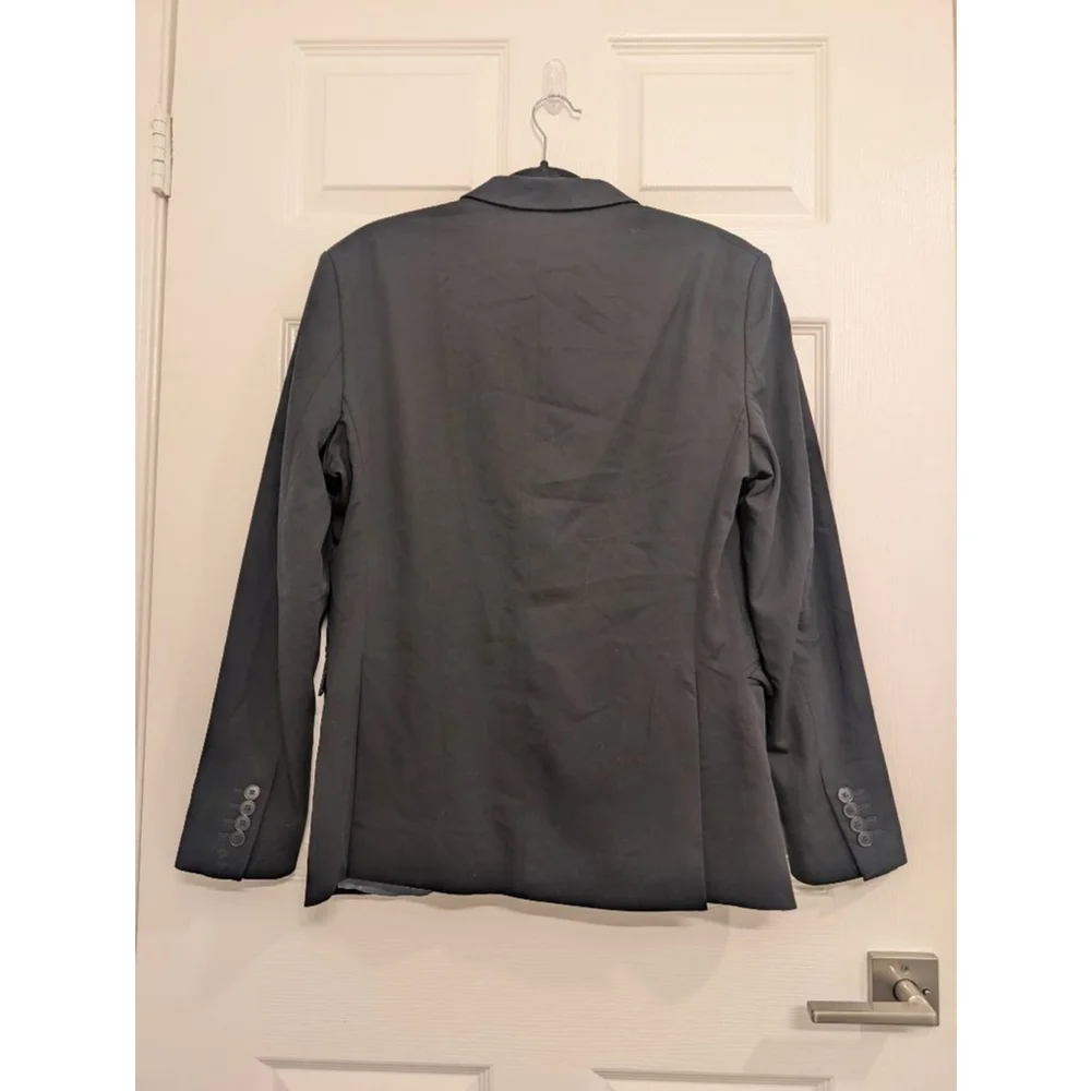 Men's ZARA Black Blazer 40L with Blue Lining